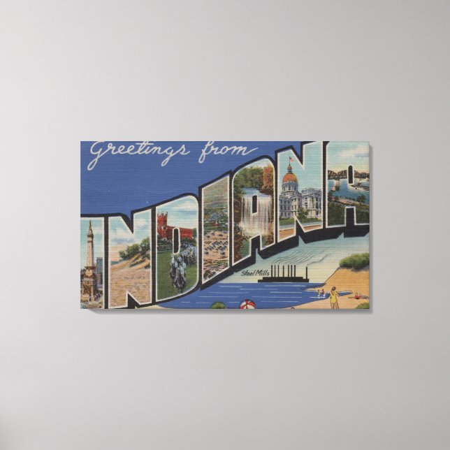 Indiana (Steel Mills/Sand Dunes) Canvastryck (Framsida)