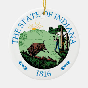 Indiana-tecken Julgransprydnad Keramik