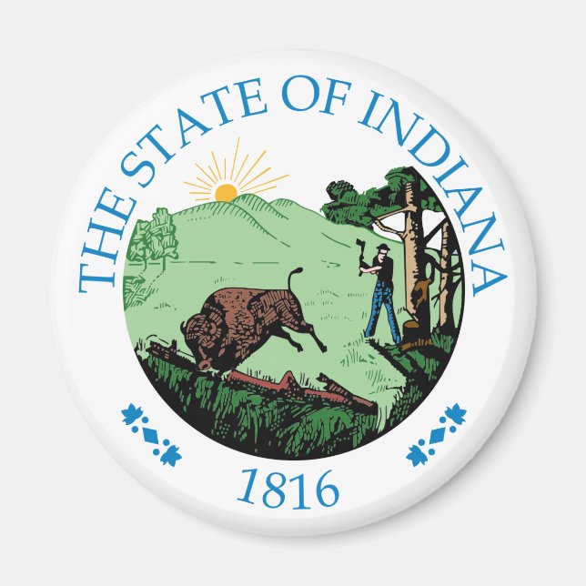 Indiana-tecken Magnet (Framsidan)