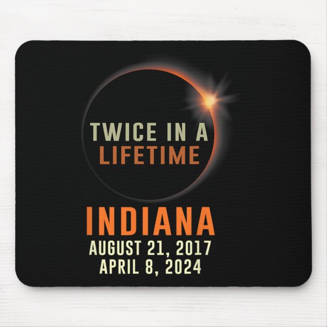 Indiana Total Solar Eclipse två gånger om livet 20 Musmatta (Framsidan)