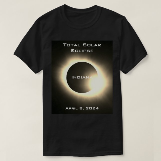 INDIANA Total solnedgång 8 april 2024 T Shirt (Design framsida)