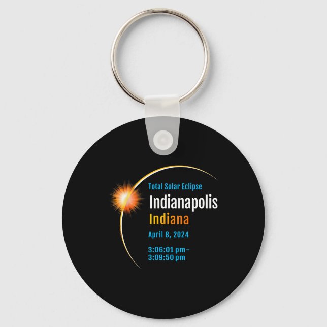 Indiana totalt i Solar Eclipse 2024 1 Nyckelring (Framsida)
