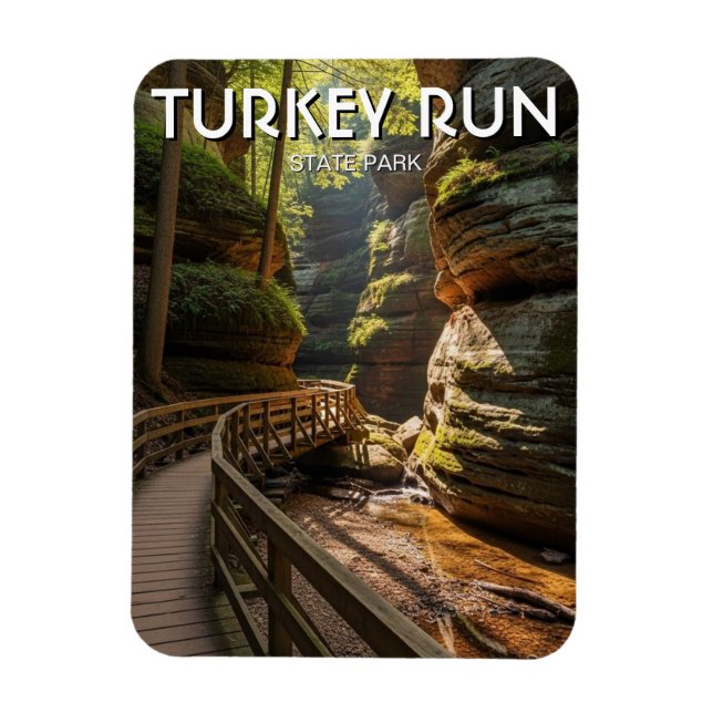 Indiana Turkey Run State Park Travel Magnet (Vertikal)