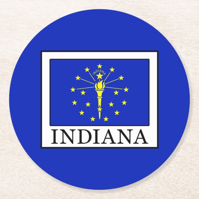 Indiana Underlägg Papper Rund (Framsidan)