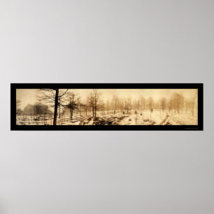 Indiana Univ snöfoto 1909 Poster