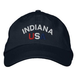 Indiana USA Embroiderade Navy Hat Broderad Keps