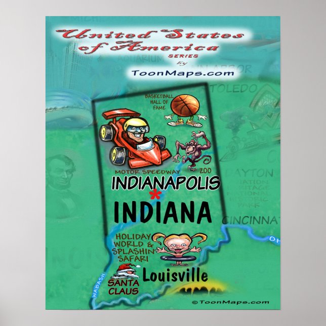 Indiana USA Poster (Framsidan)