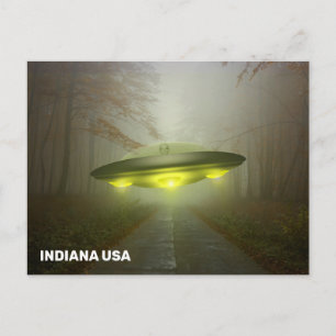 INDIANA USA SPACESHIP UFO ART-vykort Vykort