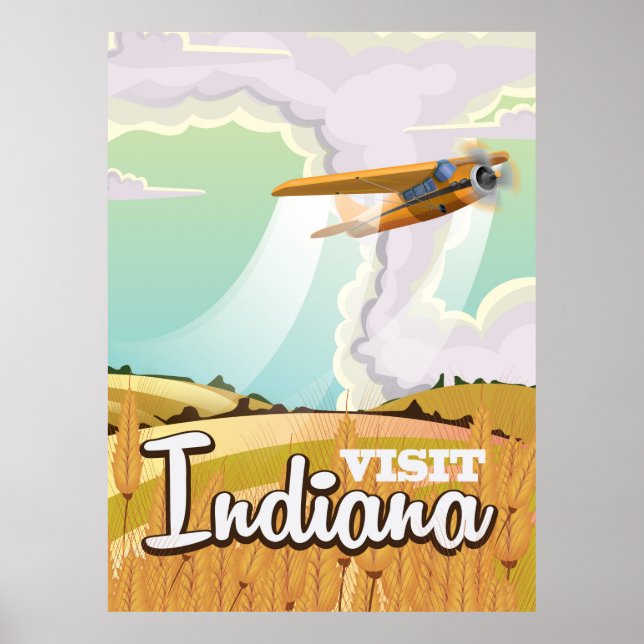 Indiana vintage resemalj poster (Framsidan)