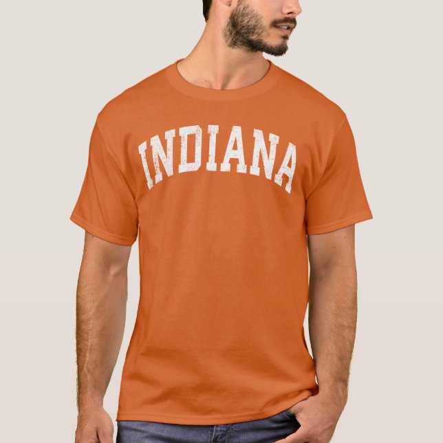 Indiana Vintage Varsity Sportset vänner T Shirt (Framsida)