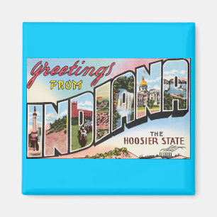 Indiana - vintagePostacard design Magnet