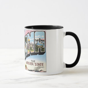 Indiana - vintagePostacard design Mugg