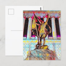 Indiana War Memorial Pro Patria Oljemålning