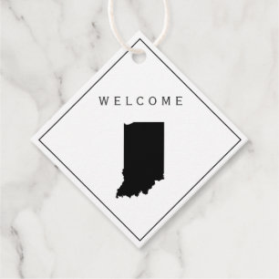 Indiana Welcome Bag Gift Märkre för Bröllop Helg Gåvor Etiketter