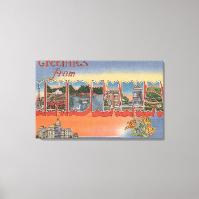 IndianaLarge Brev ScenesIndiana Canvastryck (Framsida)