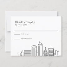 Indianapolis Bröllop | Stylized Skyline OSA