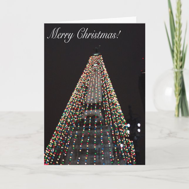 Indianapolis cirklar av ljusjulkort helgkort (Framsida)