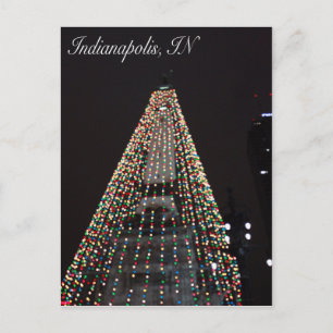 Indianapolis cirklar av ljusträdjul helg vykort