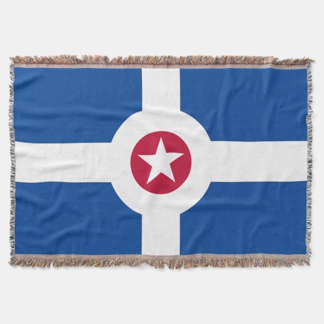Indianapolis City flagga Filt (Framsidan)