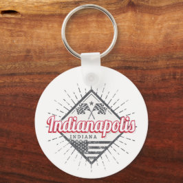 Indianapolis City Indiana United Stater USA Nyckelring