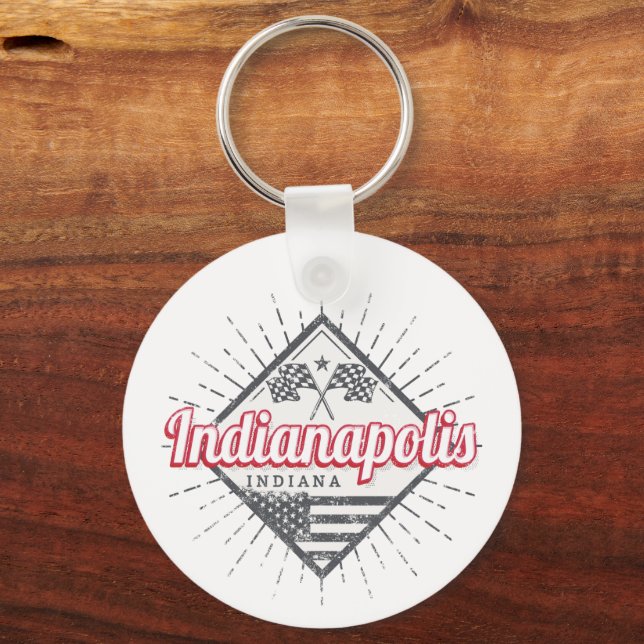 Indianapolis City Indiana United Stater USA Nyckelring (Framsida)