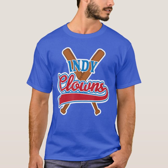Indianapolis Clowns Retro Indy Baseboll vänner T Shirt (Framsida)