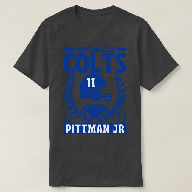 Indianapolis Colts Pittman Jr 11 American T Shirt (Design framsida)