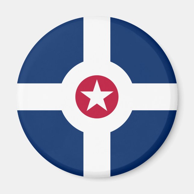 Indianapolis Flagga Magnet (Framsidan)
