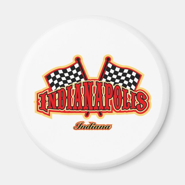 Indianapolis Flagged Magnet (Framsidan)