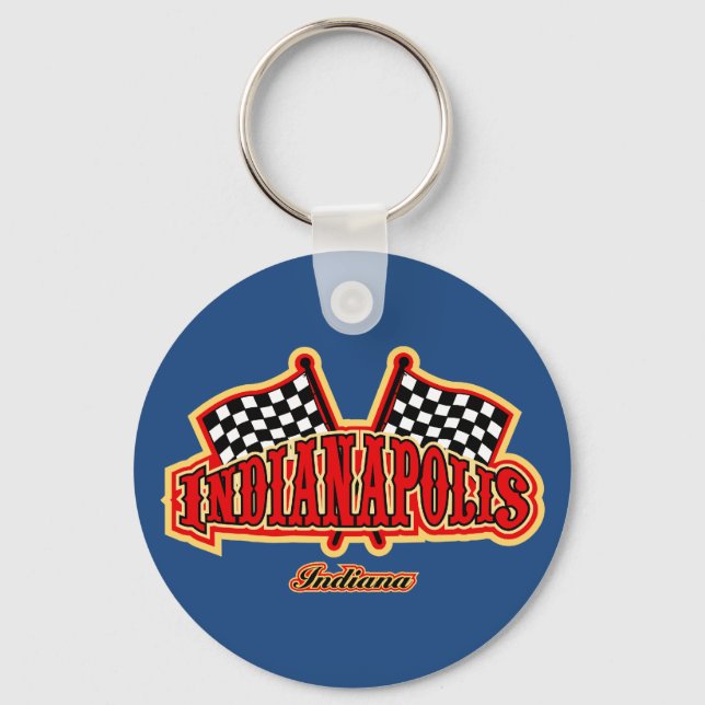 Indianapolis Flagged Nyckelring (Framsida)