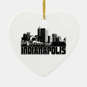 Indianapolis horisont julgransprydnad keramik