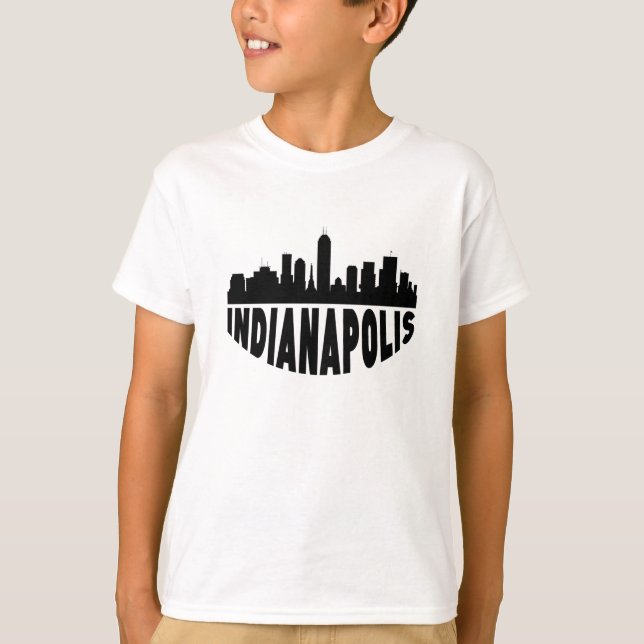 Indianapolis I Cityscapehorisont Tee (Framsida)