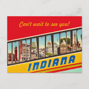 Indianapolis IN vykort med meddelande