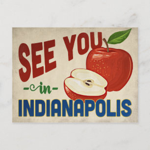 Indianapolis Indiana Apple - Vintage resor Vykort