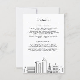 Indianapolis, Indiana Bröllop | Gästuppgifter Inbjudningar