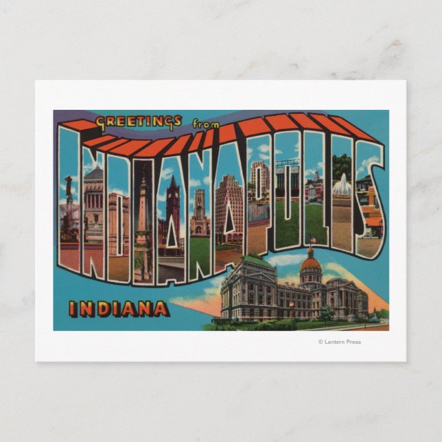 Indianapolis, Indiana (Capital Byggnad) Vykort (Framsida)