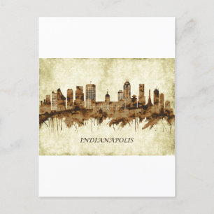 Indianapolis Indiana Cityscape Helg Vykort