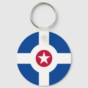 Indianapolis (Indiana) flagga Keychain Nyckelring