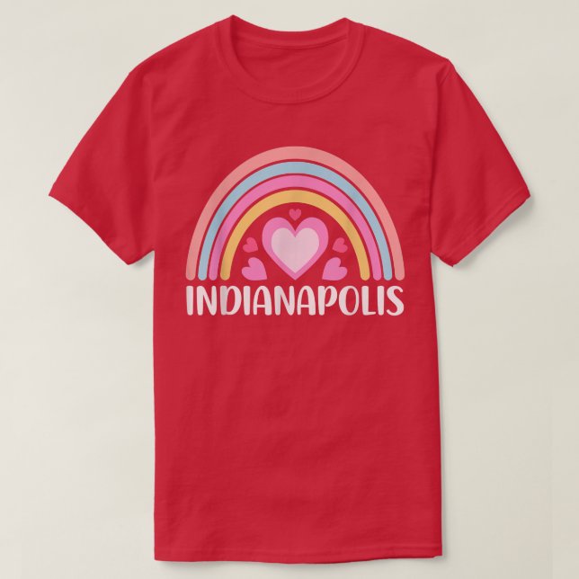 Indianapolis Indiana for Women Rainbow T Shirt (Design framsida)