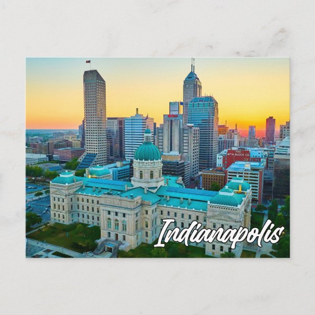 Indianapolis, Indiana, Förenade Stater Vykort (Framsida)