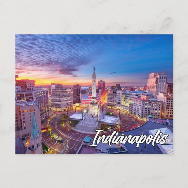 Indianapolis, Indiana, Förenta staterna Vykort (Framsida)