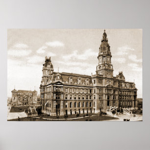 Indianapolis Indiana gammal Marion County domstol Poster