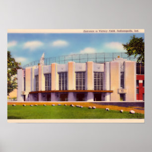 Indianapolis Indiana gammalt segerfält Poster