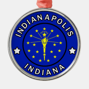 Indianapolis Indiana Julgransprydnad Metall
