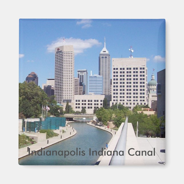 Indianapolis Indiana-kanalen Magnet (Framsidan)