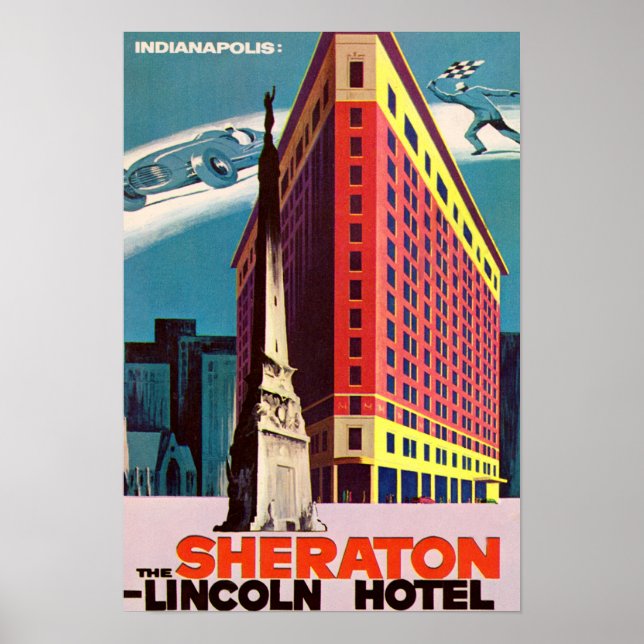 Indianapolis Indiana Lincoln Hotel Poster (Framsidan)