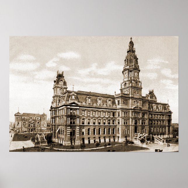 Indianapolis Indiana Old Marion County Domstol Poster (Framsidan)