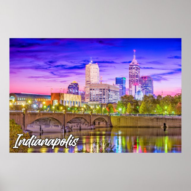 Indianapolis, Indiana, på kvällarna Tidigt Poster (Framsidan)
