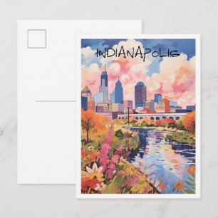 Indianapolis Indiana Resa Konst Vykort