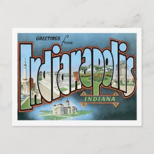 Indianapolis Indiana reser den Amerika US staden Vykort
